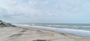 Strand in Vosseslag bei Flut