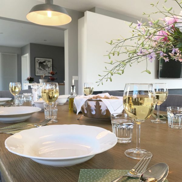 Abendessen in der Villa